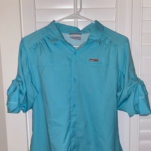 blue columbia shirt size xl girls
